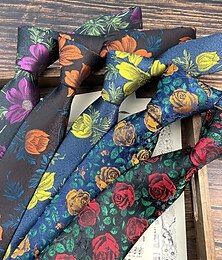 economico -Per uomo Cravatte Sexy Fiori / Piante Ricevimento di matrimonio Abbigliamento quotidiano