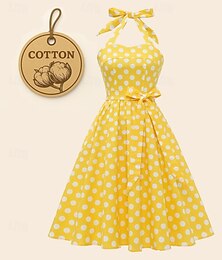 levne -áčkové šaty z 50. let retro vintage koktejlové šaty z 50. let 20. století denní oblečení šaty společenský kostým světlice dámský kostým vintage cosplay párty / večerní šaty