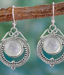 voordelige -Dames Druppel oorbellen Ring oorbellen Oorbel Retro Kostbaar Vreugde modieus Zoet oorbellen Sieraden Zilver / Wit / Donker rood Voor Valentijnsdag Lahja Schoolfeest Festival 1 stuk
