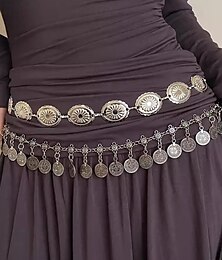 economico -Catenina girovita Vintage Boho Per donna Gioielli per corpo Per Ferie Retrò Lega Argento Bianco Oro 1 Pezzo