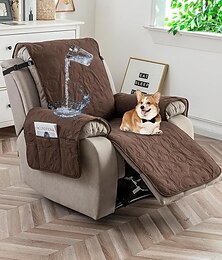 abordables -Fundas para sillones reclinables 100 % impermeables, fundas antideslizantes para sillones reclinables con bolsillo, protector de muebles acolchado lavable para sillones reclinables para niños y