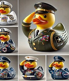 abordables -Décoration en résine de canard hommage aux vétérans, mini canards militaires en caoutchouc en uniforme de l'armée, canards vétérans pour esquiver les jeeps, cadeaux et décorations pour la journée des