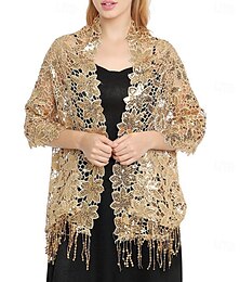 economico -Scialle Donna Elegante Protezione Solare Senza Maniche Pizzo Stole da matrimonio Con Colore puro Per Matrimonio Estate