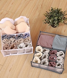 abordables -Caja de almacenamiento para sujetadores, calcetines y ropa interior, organizador divisor de cajones con compartimentos para calcetines, lencería y ropa pequeña, solución de almacenamiento para el