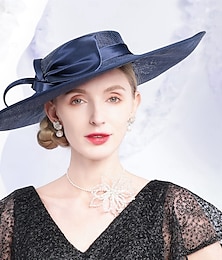 economico -eleganti cappelli di lino dolce con fiocco per matrimonio / festa / copricapo da sera / occasioni speciali / ufficio &carriera/casual/compleanno/neonato/grazie/laurea/congratulazioni/anniversario