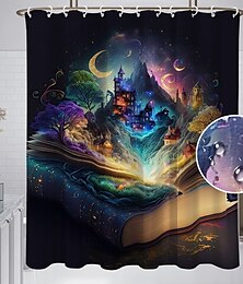 Недорогие -Шторка для душа с крючками 180 см*180 см (70"*70") Полиэстр washable водонепроницаемая узор с растениями торжественное дерево жизни в стиле картины Ван Гога