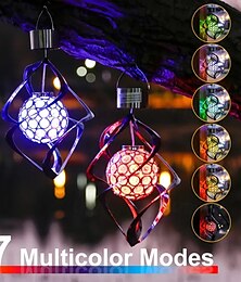 economico -Luci a wind chime solari LED per esterni pendente RGB con colore cangiante chimes solari argento luci decorative appese a 7 colori