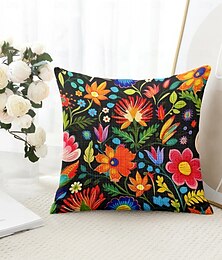 economico -Copripiumino decorativo per cuscini in Messico Cinco de Mayo 1PC copricuscino quadrato morbido per divano in camera da letto soggiorno fiori