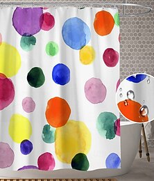 abordables -Rideau de douche en tissu imperméable avec crochets 180cm*180cm(70"*70") décoration de salle de bain moderne géométrique abstraite