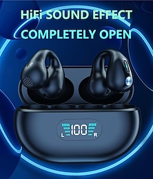 お買い得  -オープンイヤー Bluetooth イヤーフック ヘッドフォン スポーツと旅行用 長持ちバッテリー