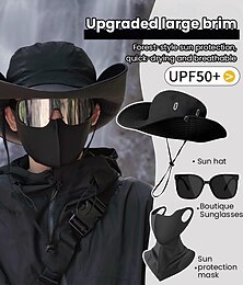 Недорогие -Шляпа Для Альпинизма Рыбака Взрослая Шляпа Солнцезащитная Быстросохнущая Дышащая Маска Анти-Ультрафиолетовая Для Мужчин И Женщин