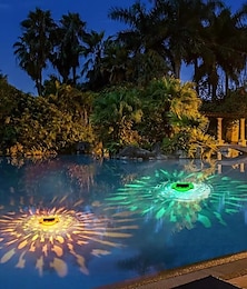 economico -Luci subacquee solari galleggianti per piscina con cambio colore RGB, luci ricaricabili a forma di pesce per piscina, luci per piscina esterne IP67 con 6 modalità di illuminazione per piscina