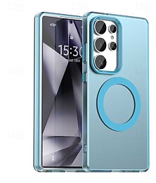 economico -Custodia per telefono con adsorbimento magnetico per Samsung S24 Ultra Plus FE S23 Ultra Plus A55 A35 A25 A15 5G S25 Ultra PC Metal Shockproof con ricarica wireless