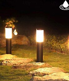 economico -2pcs luci di via solare luci da giardino esterne in acciaio inox impermeabile led prato luce villa cortile illuminazione stradale cortile decorazione paesaggio lampada