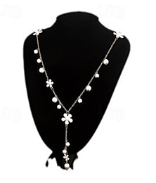 ieftine -colier imitație de perle crom damă elegant romantic clasic colier pentru petrecere de nuntă halloween