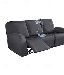 economico -copridivano reclinabile impermeabile bordeaux antiscivolo morbido copridivano con tasca per divano 1/2/3/4 posti, protezione per mobili reclinabili in jacquard elasticizzato e spandex lavabile per