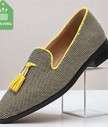 levne -Pánské Nokasíny Komfortní lapače Nylon mikrovlákno Pohodlné Protiskluzové Povaleč Černá / žlutá