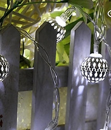 economico -elegante festa di nozze ricevimento ramadan eid marocchino luci di metallo stringa usb o aa batteria alimentata - 10-50 led impermeabile esterno giardino casa arredamento