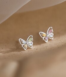 abordables -Boucles d'oreilles papillon pour femme, cadeau pour elle, clous d'oreilles délicats et élégants pour la fête des mères, la Saint-Valentin, Noël, un anniversaire, un anniversaire