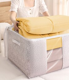 economico -Borsa portaoggetti di grande capacità per vestiti e biancheria da letto, borse da trasloco impermeabili con manici con cerniera, borsa organizer pieghevole per coperte, piumoni, trapunte e contenitori
