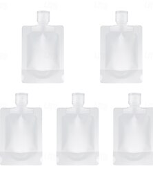 abordables -5 bolsas de viaje de 30/50/100 ml para artículos de tocador, aprobadas por la TSA, envases de viaje vacíos rellenables, pequeñas bolsas exprimibles, botellas de viaje para champú, acondicionador,