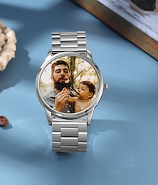 abordables -Montre photo personnalisée Meilleur cadeau pour Papa Cadeau pour mari grand-père père Parfait pour la Fête des Pères Anniversaire Noël Aniversaire