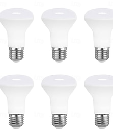 abordables -Bombilla LED E27 R63 de 7 W, 85-265 V, con efecto de bomba de baño, luz tipo hongo, equivalente a 60 W, blanca cálida, para el hogar, la sala de estar y el baño (6 unidades)