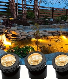 preiswerte -LED-Solarstrahler IP65-geschützt 1/2/3 Köpfe Unterwasser-Flutlicht für Schwimmbad, Garten, Rasen, Wald, Teich, Weg, Landschaftsdekoration