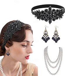 preiswerte -1920er Der große Gatsby Flapper-Stirnband Der große Gatsby Feder Retro Funkelnder Glitzer Kristall / Strass Kostüm Damen Karneval Valentinstag Maskerade Party-Abendmode Maskerade Festival Erwachsene