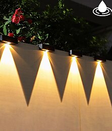 economico -Luci solari a LED per esterni, luci da parete, luci per recinzione, luci da patio super luminose, illuminazione da esterno, luce da giardino impermeabile, recinzione per balcone, veranda, decorazione per la casa, lampada solare notturna.