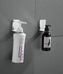 economico -2 ganci per porta shampoo e docciaschiuma, in acciaio inox 304, facili da montare a parete senza foratura.