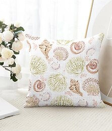 economico -Copripiumini Decorative Estate Conchiglie 1PC Morbido Quadrato Cuscino Divano Caso Fodera per Camera da Letto Soggiorno Poltrona