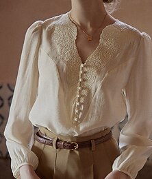 levne -Retro 50. léta Renesanční Halenka / košile Výšivka Maškarní kostým Dámské Dovolená Běžné / Denní Dospělé Halenka Jaro léto