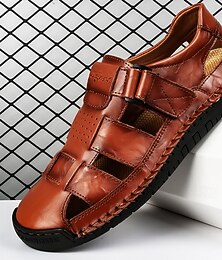 preiswerte -Herrensandalen – stylische Kunstlederriemen, perfekt für legere Anlässe und Stadterkundungen