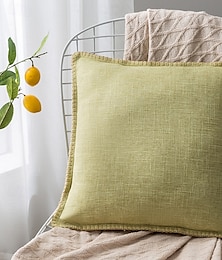 billige -Bomull lin putetrekk sofa putevar hjem dekorasjon stue soverom ideelle gaver beige blå rød