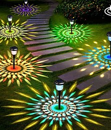 economico -Luci Solari Per Vialetti Cambia Colore Luci Solari Da Giardino IP65 Impermeabili Per Esterni Paesaggio Luci Per Cortile Prato Patio Vialetto Decorative