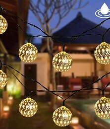 economico -eleganti luci solari a led per ricevimenti di nozze - luci da giardino esterne a forma di palla marocchina, lanterne a globo impermeabili da 10 m a 50 led, 7 m a 30 led, 5 m a 20 led per la