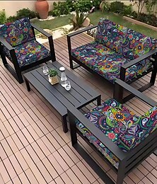 economico -Copridivano per esterni, copridivano per mobili da giardino, copridivano in microfibra tinta in filo floreale
