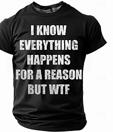 cheap -Men's Funny Slang T Shirt Short Sleeve T shirt 3D Print Crew Neck Shirt Fashion Daily Casual Street Casual Daily Black Red Blue Summer Spring Clothing Apparel S M L XL XXL XXXL