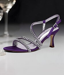 preiswerte -Silberne Riemchensandalen mit Slingback-Schnitt und Strass-Details für Damen – funkelnde Kitten Heels mit offener Spitze für Cocktailabende und Hochzeitsempfänge