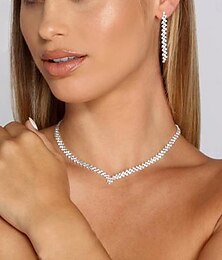 economico -Set di gioielli da sposa 1 Lega Orecchini Collana Per donna Elegante Carino Stravagante Gioia Geometrico Parure di gioielli Per Feste