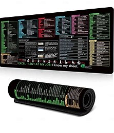 رخيصةأون -حصيرة مكتب إكسل، لوحة ماوس كبيرة جدًا مع اختصارات، 31.5 × 11.8 أو 35.4 × 15.7، واقي مكتب، غير قابل للانزلاق، مقاوم للماء، مناسب للأعمال المكتبية &الألعاب، هدية الإنتاجية للمحترفين & طلاب
