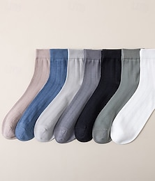 economico -Per uomo 1 Paio Calzini Calzini Casual Nero Bianco Colore Tinta unica Incavato Scuola Formale Matrimonio Rete Foro Sottile Estate Primavera Autunno Tutte le stagioni Elegante Quotidiano