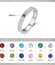 abordables -Bague de naissance personnalisée pour femme, bague de protection du zodiaque de 12 mois, cadeau de bijoux porte-bonheur personnalisé pour maman, petite amie, épouse, idéal pour la fête des mères, la