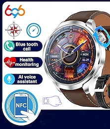 זול -שעון חכם 696 DK69 1.85 שיחת Bluetooth עוקב כושר עם מד טמפרטורה מצלמה תזכורת שינה תואם Android iOS מתנת יום האב