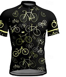 abordables -Hombre Maillot de Ciclismo Manga Corta Bicicleta Camiseta Maillot con 3 bolsillos traseros MTB Bicicleta Montaña Transpirable Secado rápido Diseño Anatómico Capilaridad Amarillo Azul Morado Graphic