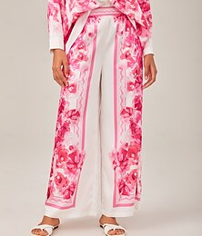 abordables -Femmes Satin Élégant Bohème Vacances Rouge Été Printemps S M L