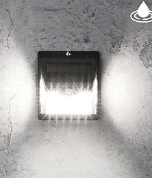 economico -1 pz luce solare con sensore di movimento 40 led tri-side luce solare esterna impermeabile per corsia cortile garage portico illuminazione di sicurezza wireless 6500k bianco puro nero