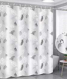 economico -Set di Tende da Doccia 180cm 70" Tenda da Doccia Acquerello Tenda da Doccia Impermeabile in Poliestere Tappetino Antiscivolo Coprisergo Tappetino per Bagno e 12 Ganci in Plastica per Decorazione