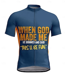 abordables -Homme Maillot de cyclisme Graphique Bloc de Couleur Lettres & Chiffres Manche Courte Cyclisme Maillot Top avec 3 poches arrière Écran solaire Résistant aux UV Séchage Rapide Bandes réfléchissantes